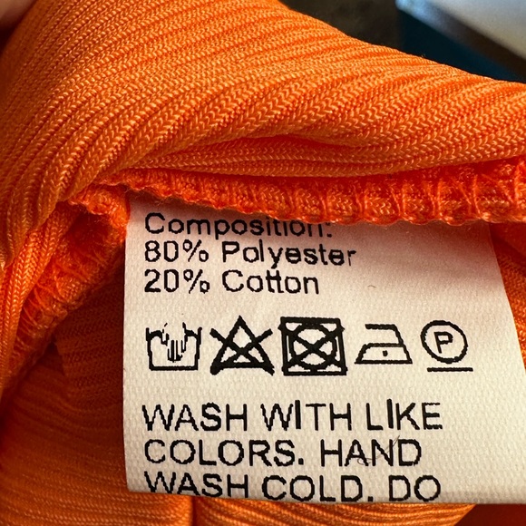 SHEIN Bright Orange Ribbed Mini Dress - Picture 3 of 6